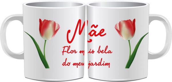 Caneca Branca em Porcelana (mães)